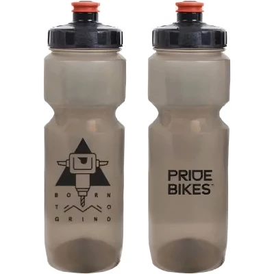 фото - Фляга 0,8 Pridebikes GBT-558LBC Born to grind, димчаста з чорним